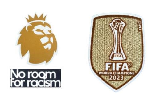 23/25 Premier League Champion Badge(New) & No Room For Racism & CWC Champions 2023 Badges