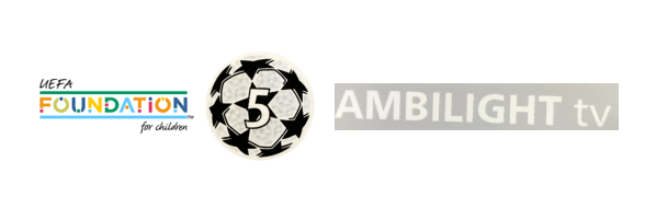 UCL 5 & UEFA Foundation Badges & AMBILIGHT tv Sponsor & Spotify Sponsor