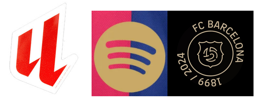 24/25 La Liga Badge & Spotify Logo Without Text (Gold) & Barcelona 125th Anniversary & AMBILIGHT tv