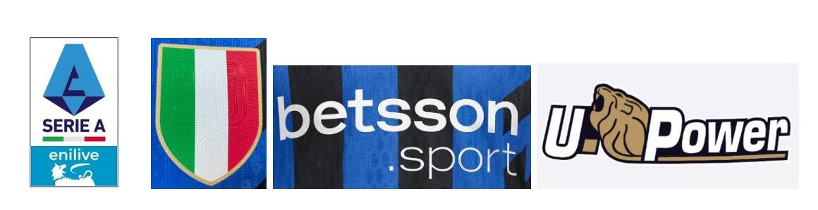 24/25 Serie A & Scudetto(Inter Milan 20) Badge & betsson.sport (home) & U.Power (home)