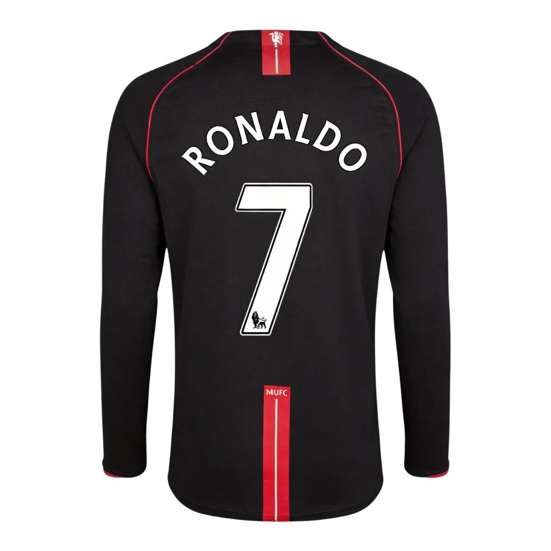 Retro Soccer Jersey RONALDO #7 Manchester United Away Long Sleeve 2007/08