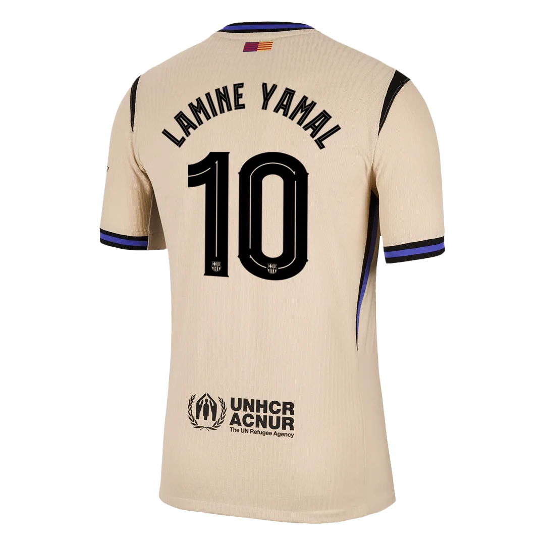 LAMINE YAMAL #10 Barcelona Away Player Version Jersey 2025/26 – UCL
