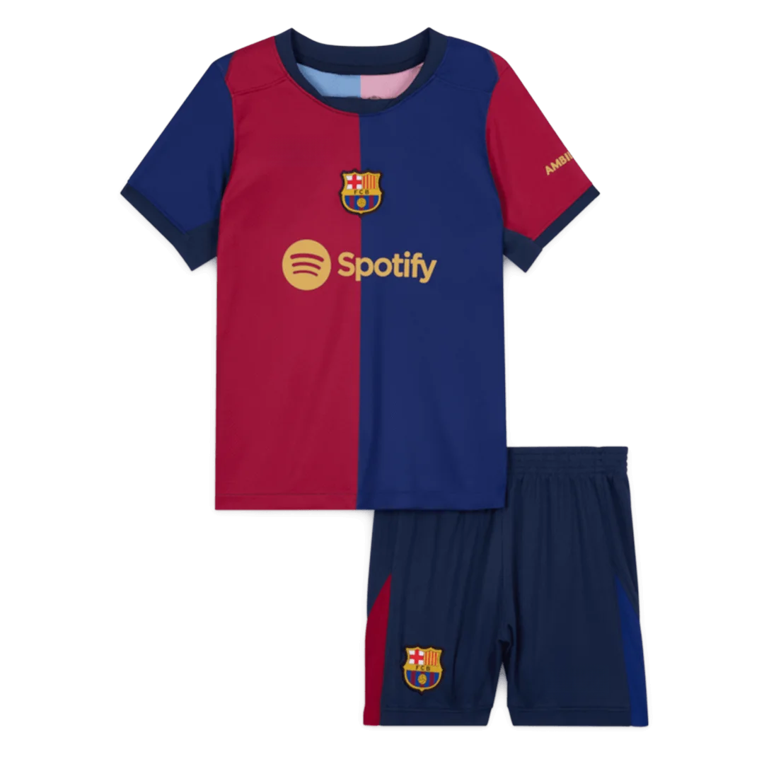 Barcelona Home Kids Soccer Jerseys Kit
