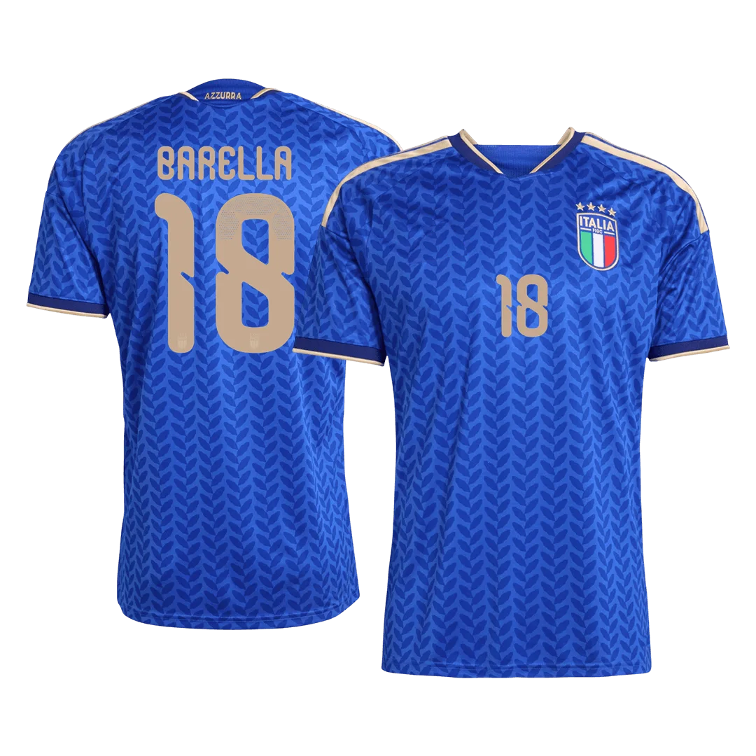 BARELLA #18 Italy Home Soccer Jersey World Cup 2026