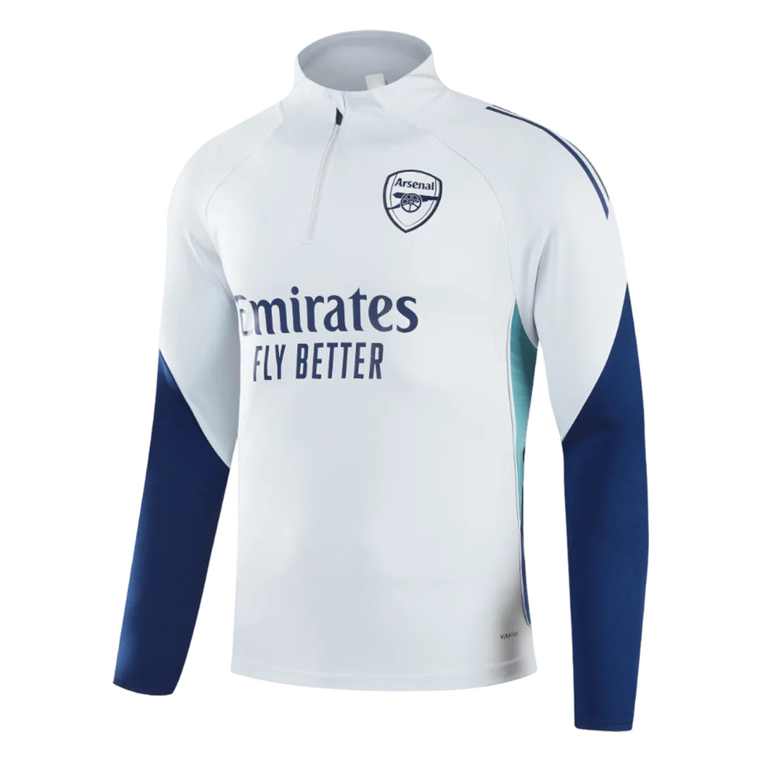 Arsenal 1/4 Zip Tracksuit 2025/26 Kids White