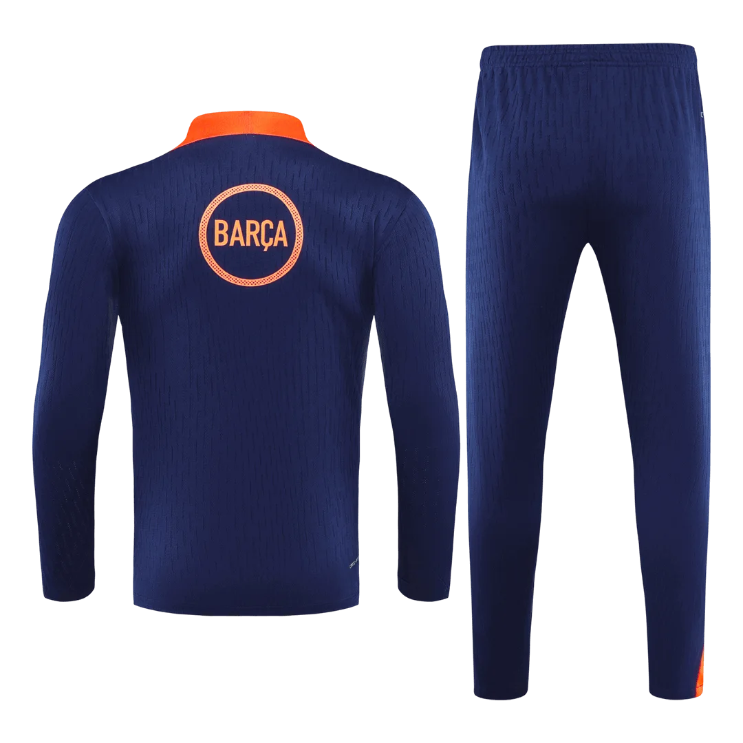 Barcelona 1/4 Zip Tracksuit 2025/26 Kids Black&Orange