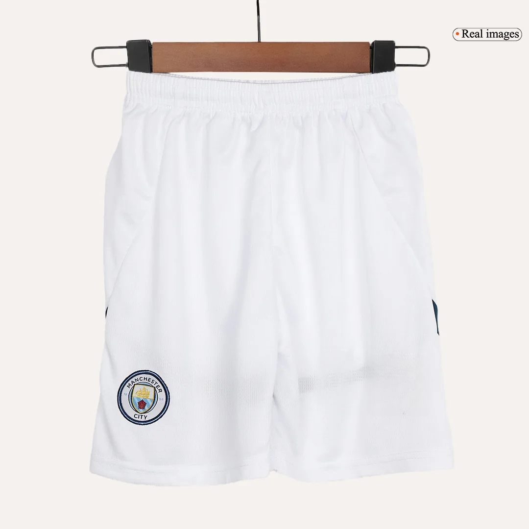 Manchester City Home Kids Soccer Jerseys Kit