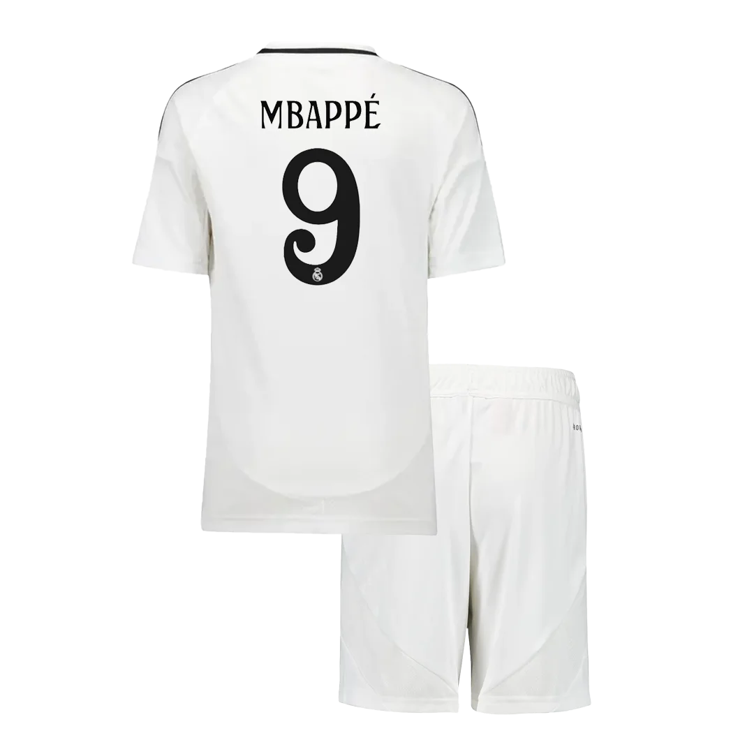 MBAPPÉ #9 Real Madrid Home Kids Soccer Jerseys Kit