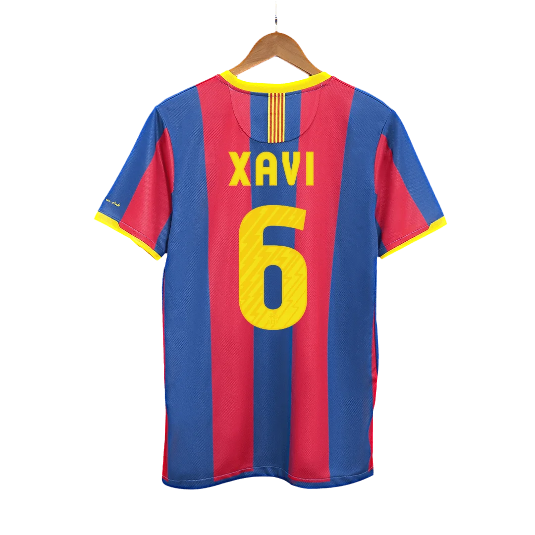 Retro Soccer Jersey XAVI #6 Barcelona Home 2010/11