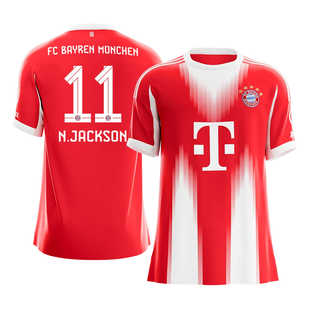 N.JACKSON #11 Bayern Munich Home Soccer Jersey 2025/26