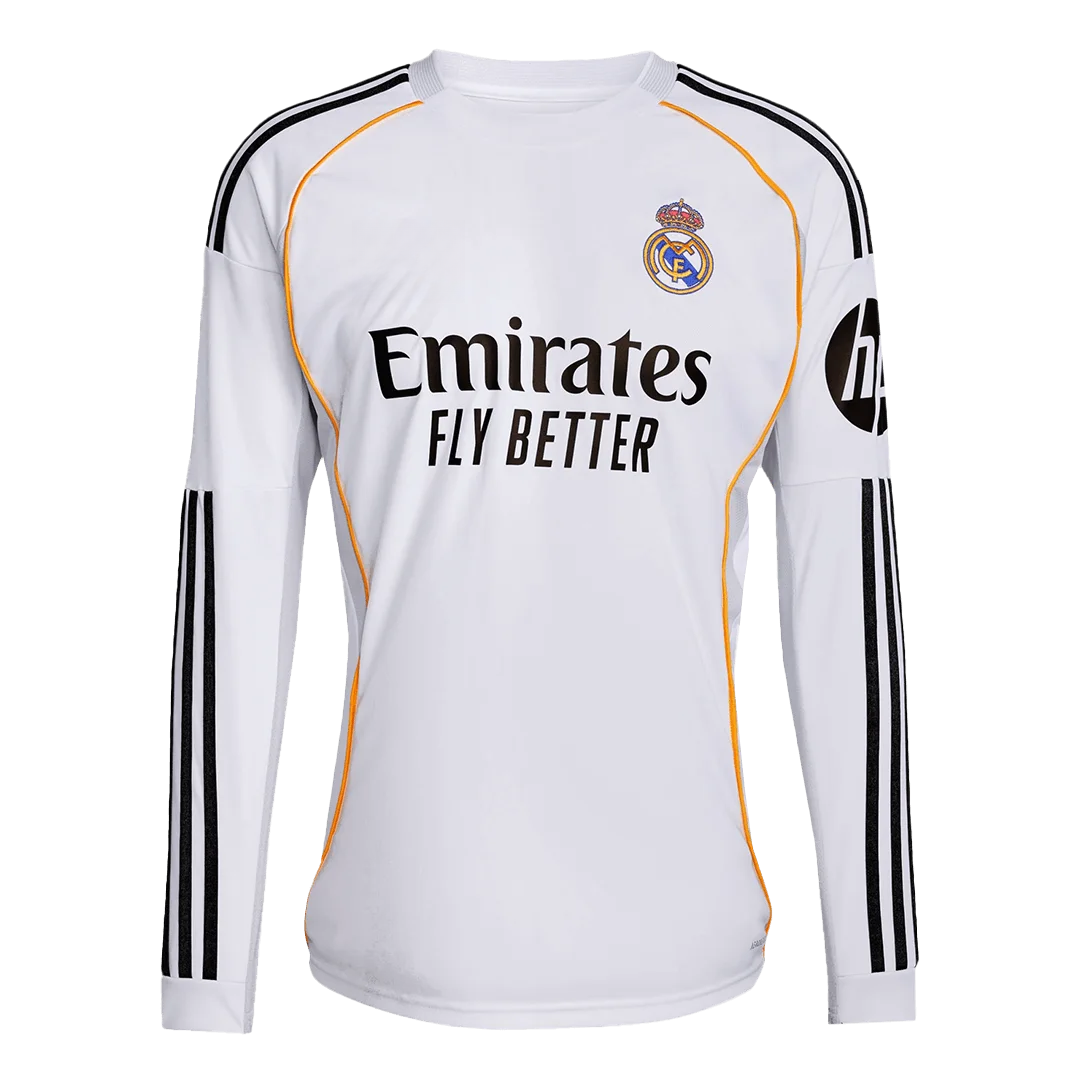 Real Madrid Home Long Sleeve Jersey 2025/26