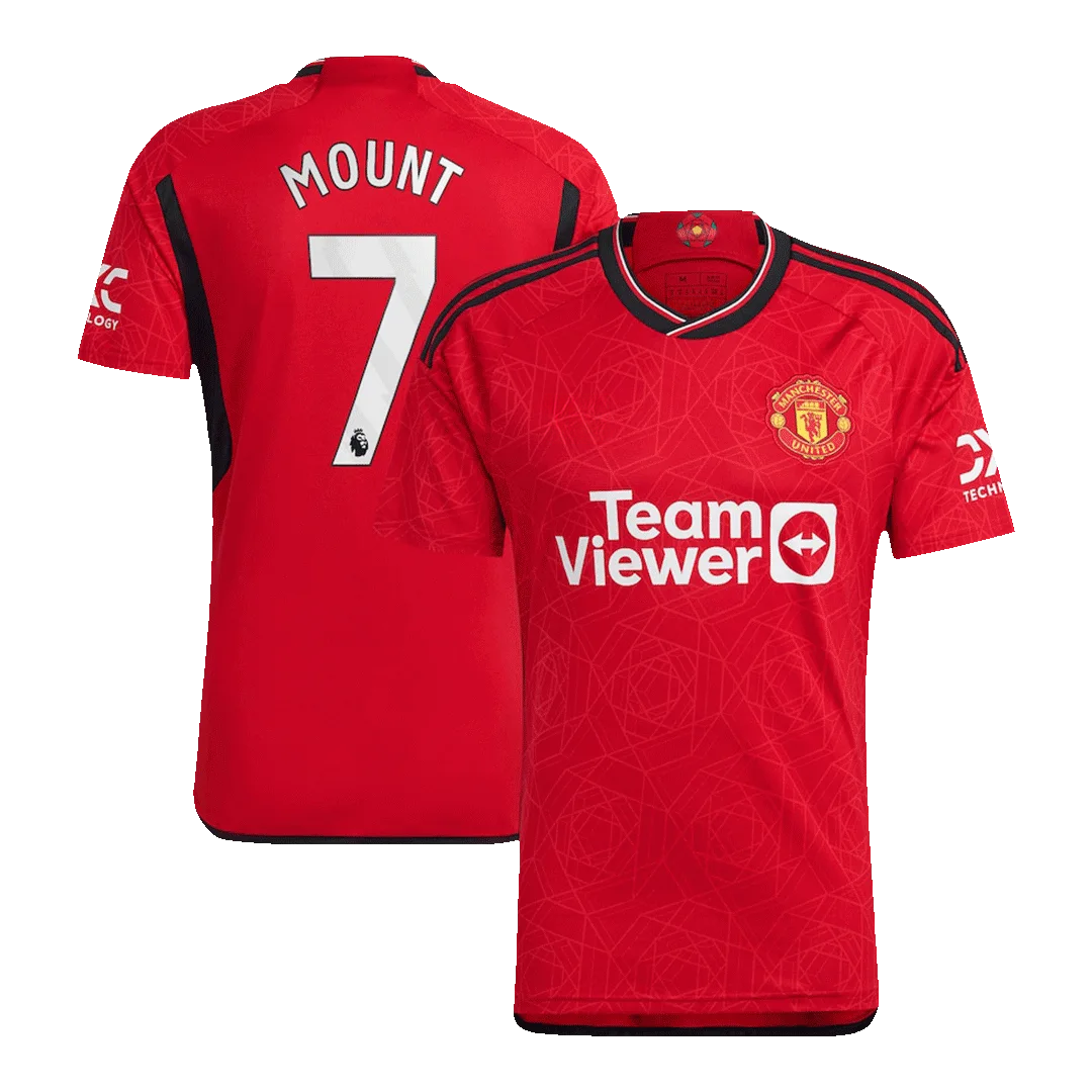 MOUNT #7 Manchester United Home Soccer Jersey 2023/24
