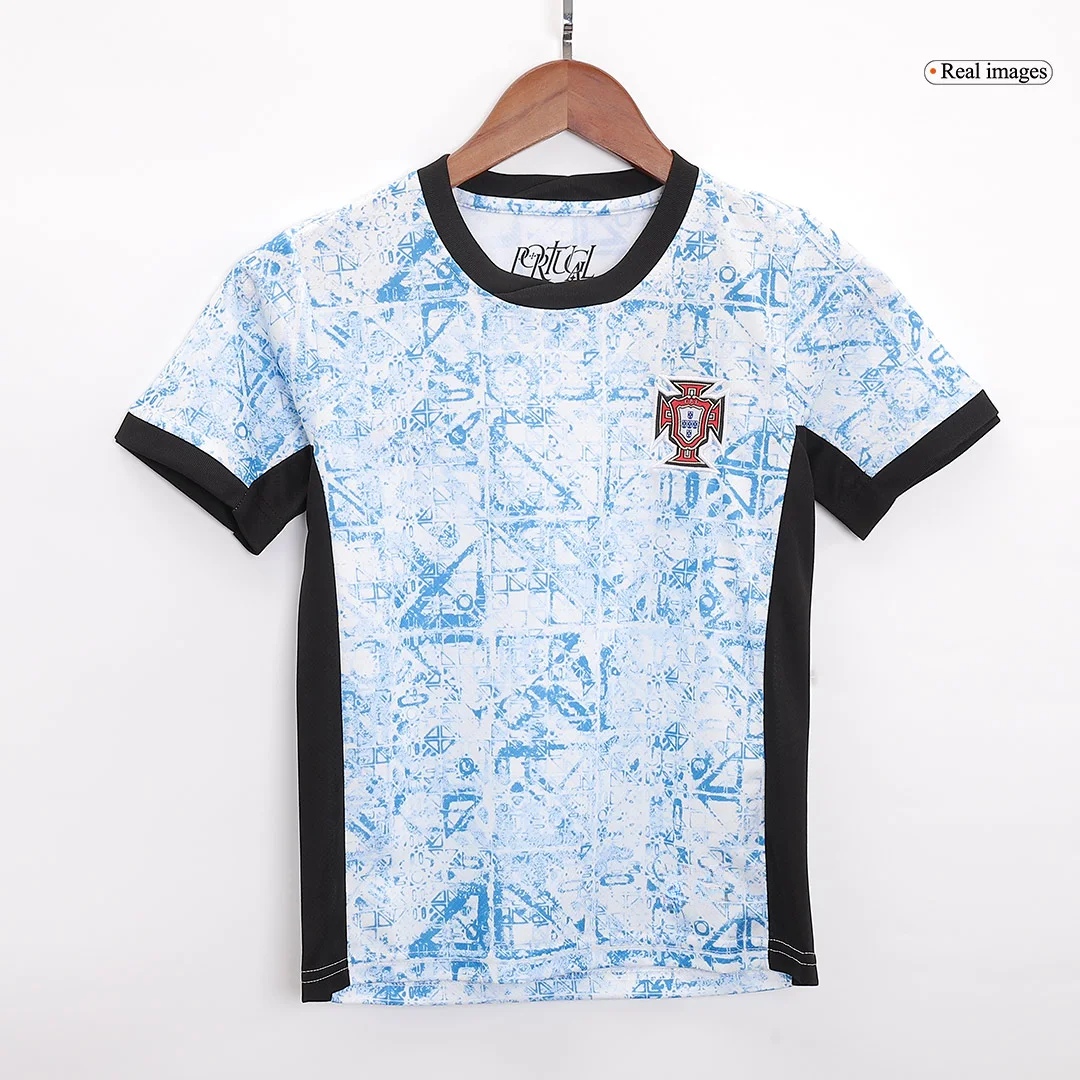 Portugal Away Kids Soccer Jerseys Full Kit EURO