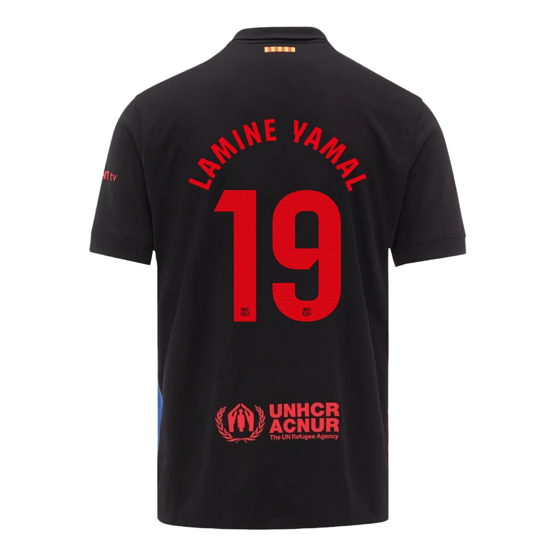 LAMINE YAMAL #19 Barcelona Away Soccer Jersey