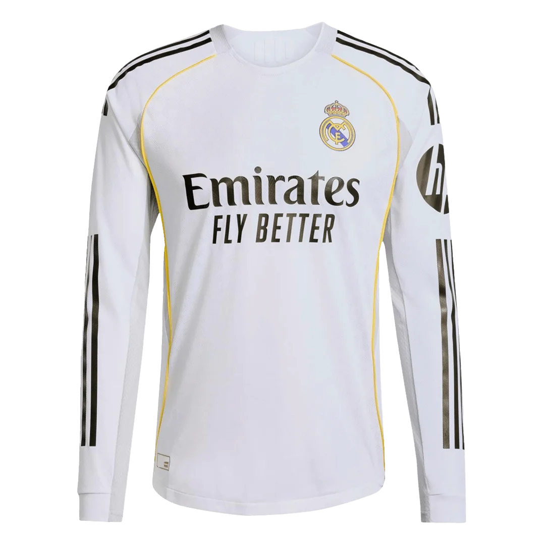 Real Madrid Home Long Sleeve Player Version Jersey 2025/26