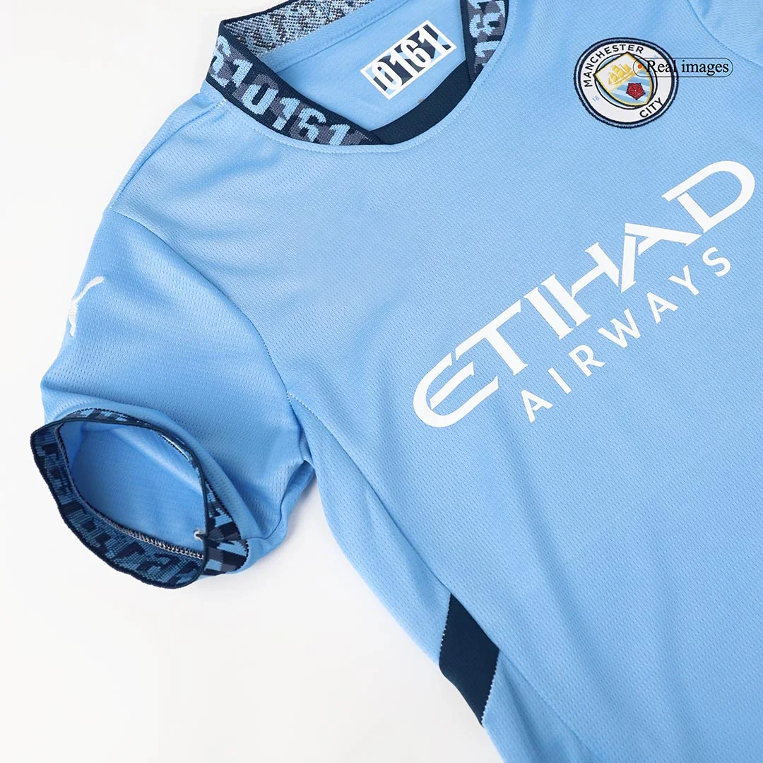 Manchester City Home Kids Soccer Jerseys Kit