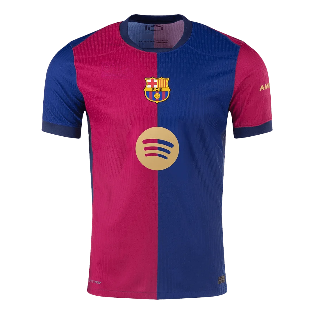 RAPHINHA #11 Barcelona Home Player Version Jersey – UCL (Spotify Logo Without Text)