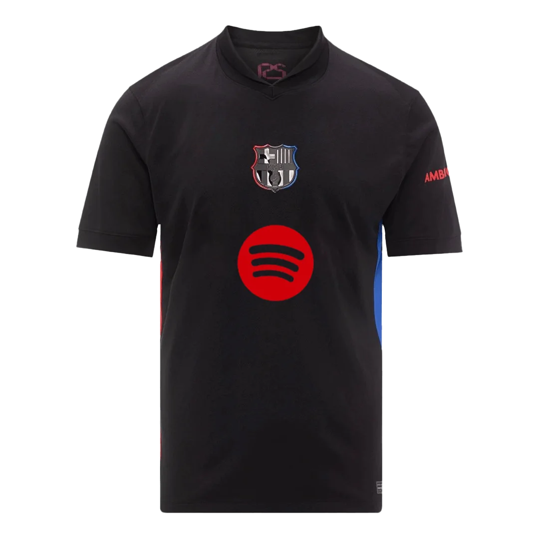 RAPHINHA #11 Barcelona Away Soccer Jersey -UCL (Spotify Logo Without Text)
