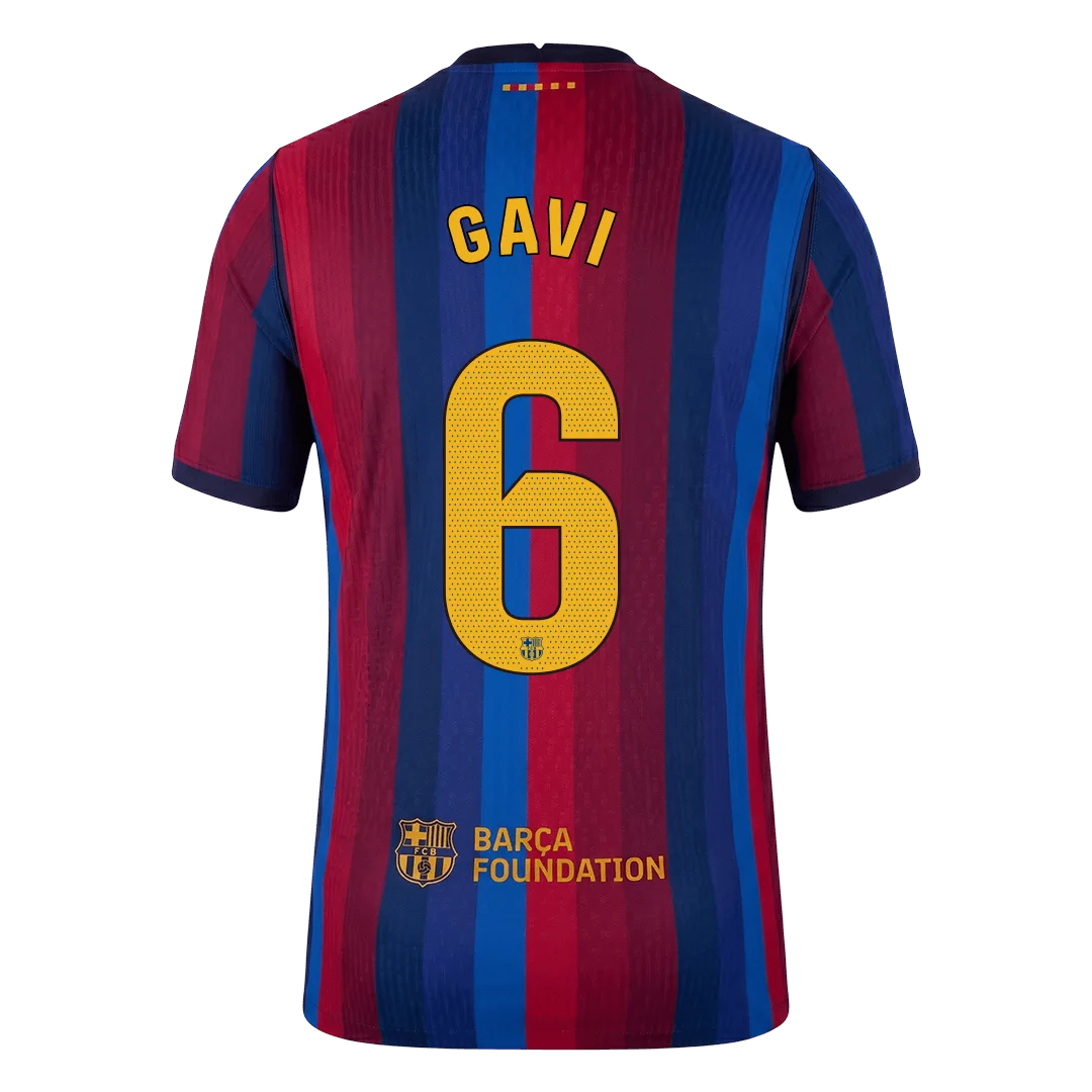 GAVI #6 Barcelona Home Player Version Jersey 2026/27