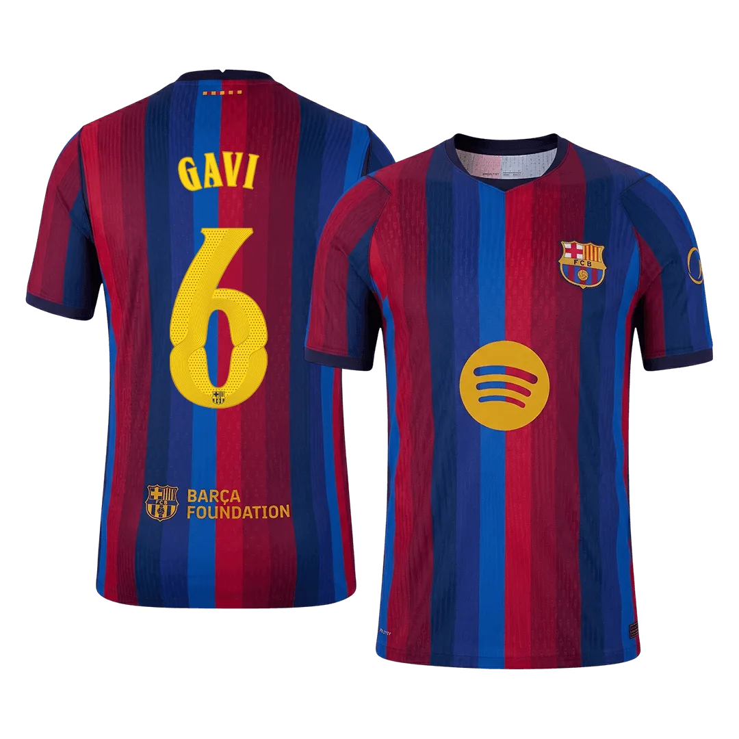 GAVI #6 Barcelona Home Player Version Jersey 2026/27 - UCL