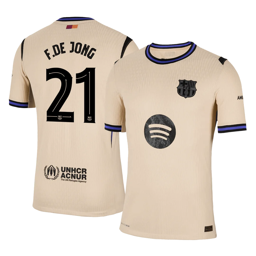 F.DE JONG #21 Barcelona Away Player Version Jersey 2025/26 - UCL