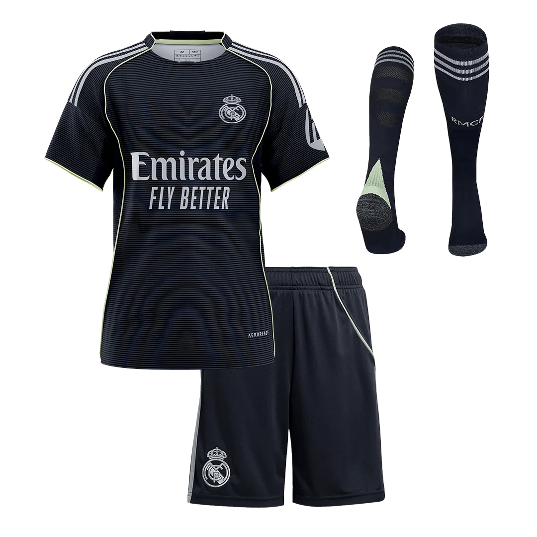 Real Madrid Away Kids Soccer Jerseys Full Kit 2025/26