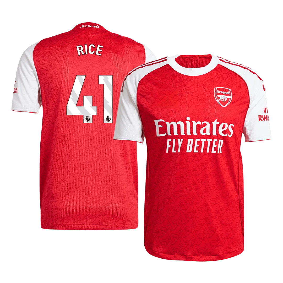 RICE #41 Arsenal Home Player Version Jersey 2025/26