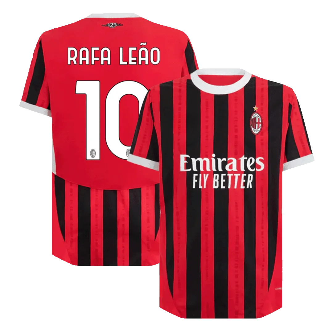 RAFA LEÃO #10 AC Milan Home Authentic Soccer Jersey