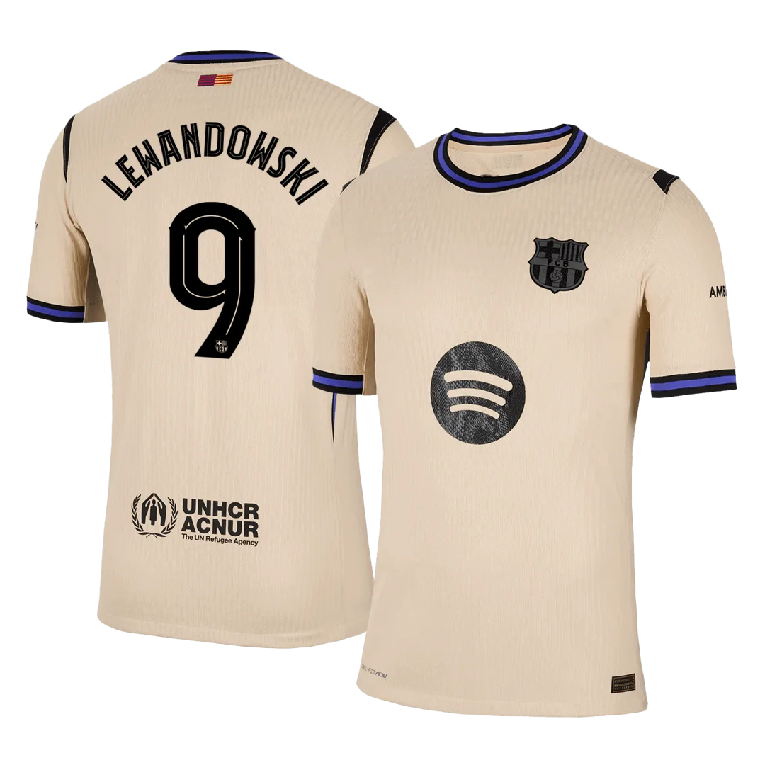 LEWANDOWSKI #9 Barcelona Away Player Version Jersey 2025/26 - UCL