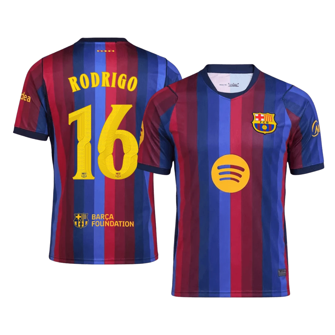 RODRIGO #16 Barcelona Home Soccer Jersey 2026/27 -UCL