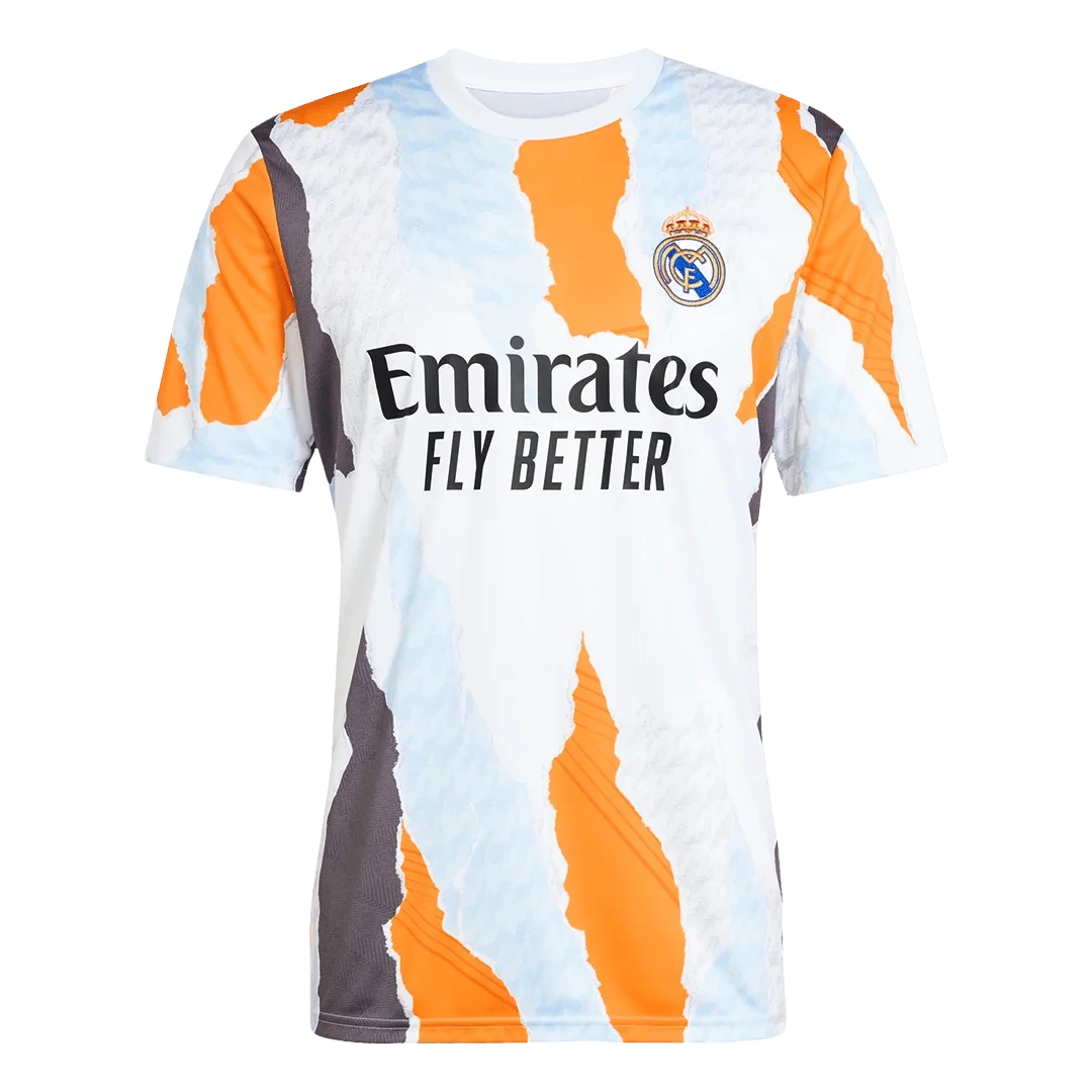 Real Madrid Pre-Match Soccer Jersey White