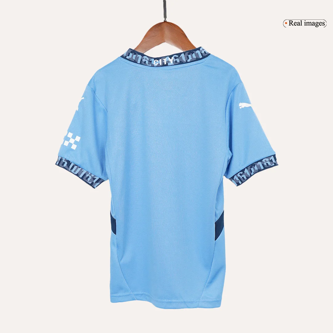 Manchester City Home Kids Soccer Jerseys Kit