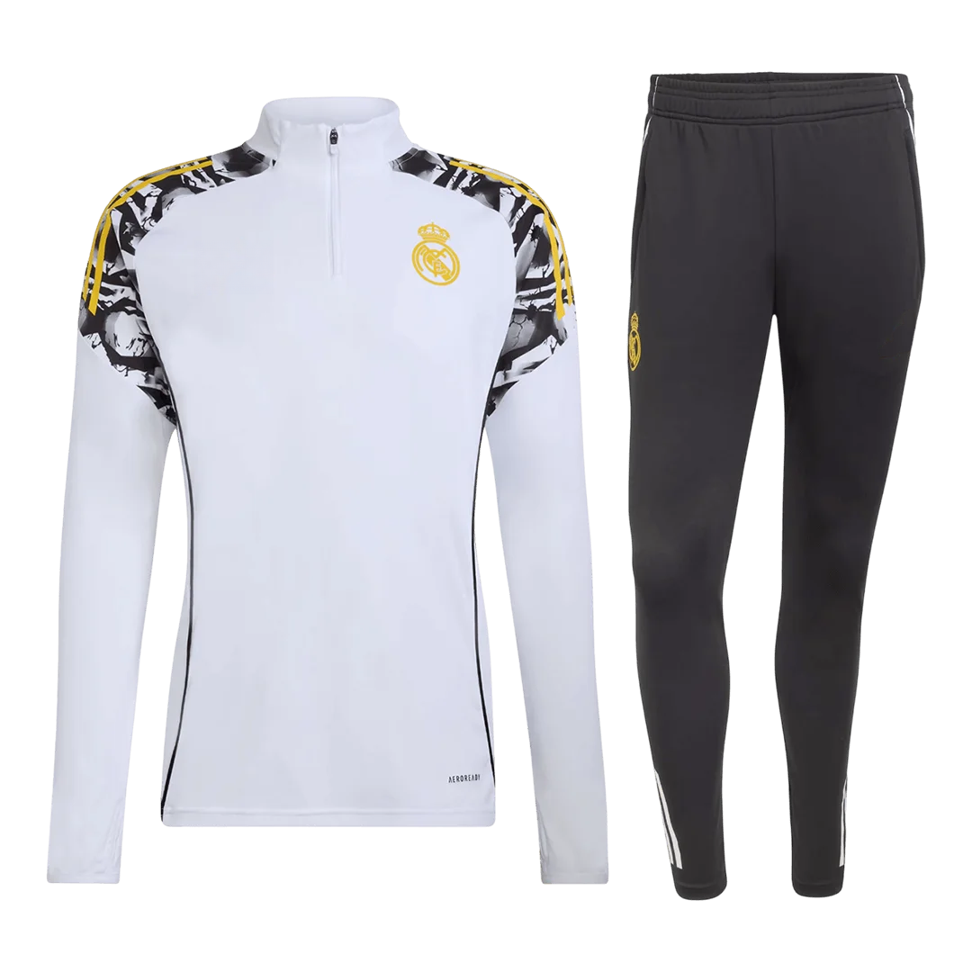 Real Madrid 1/4 Zip Tracksuit 2025/26 White