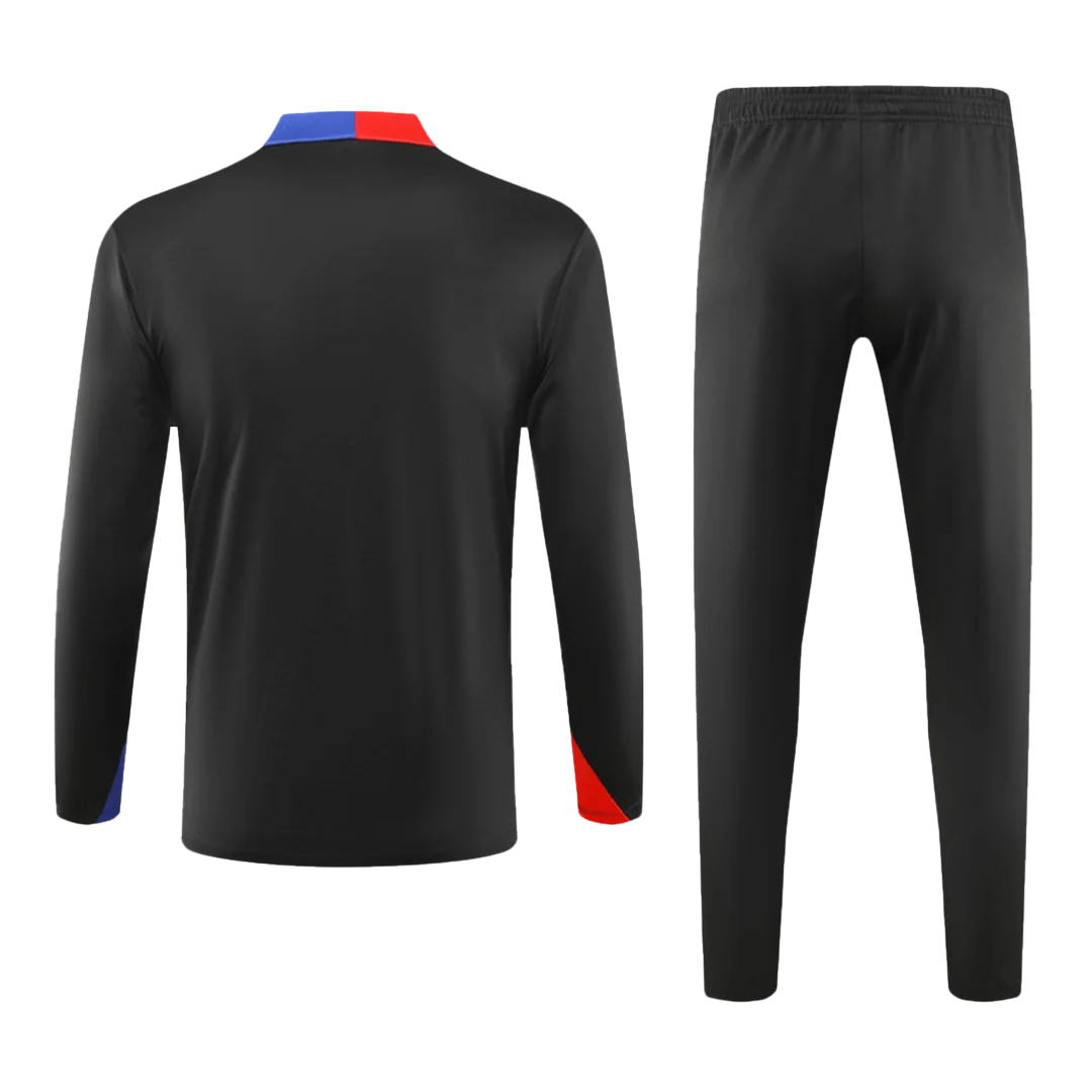 Barcelona 1/4 Zip Tracksuit Kids Black