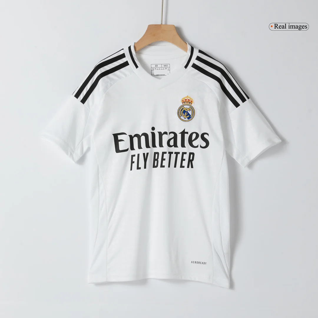 MBAPPÉ #9 Real Madrid Home Kids Soccer Jerseys Kit