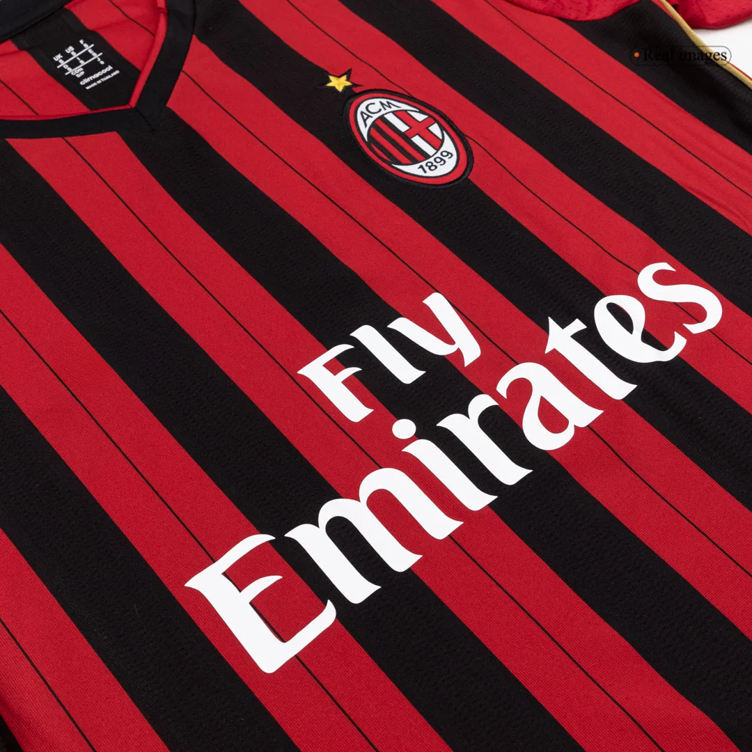 Retro Soccer Jersey AC Milan Home Long Sleeve 2013/14