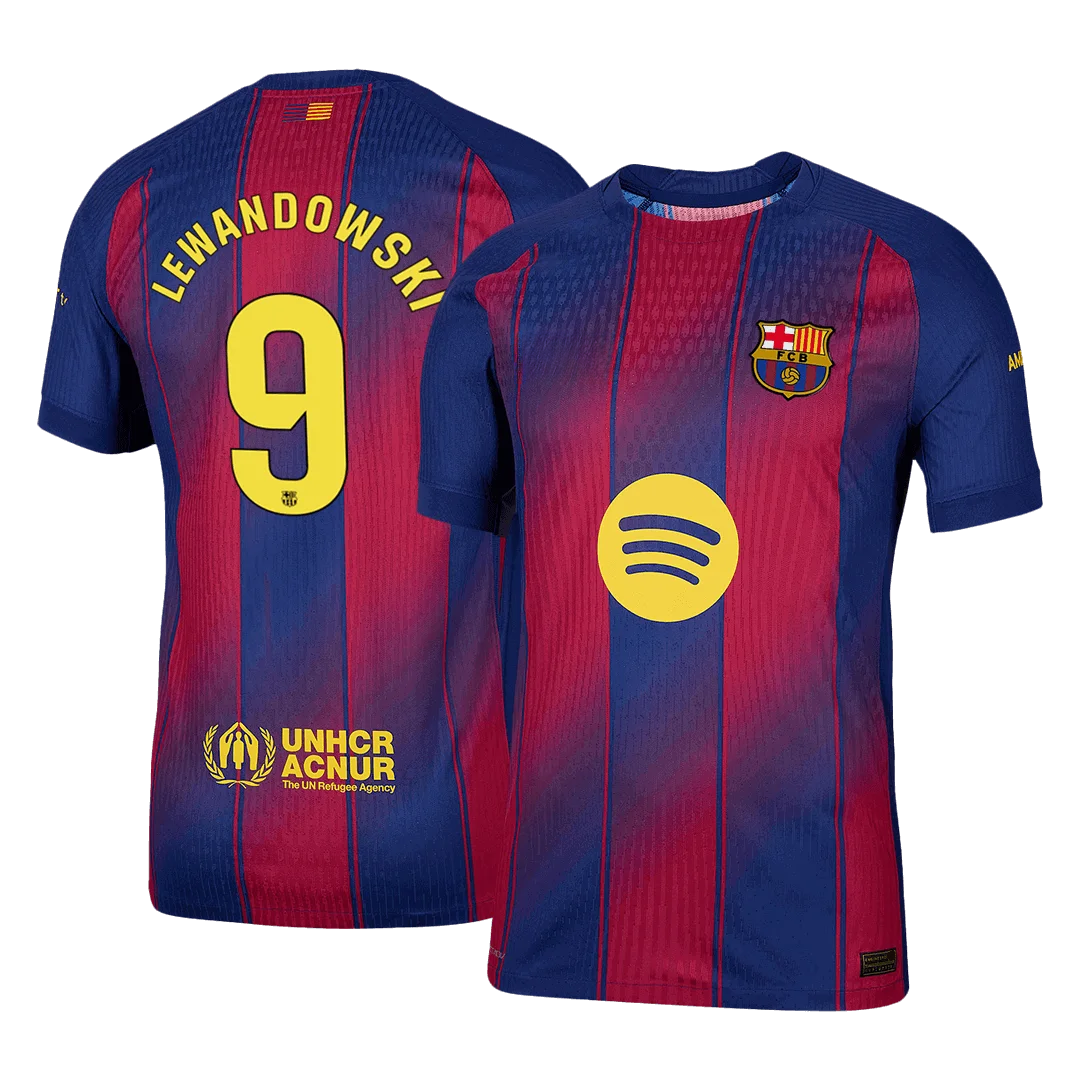 LEWANDOWSKI #9 Barcelona Home Player Version Jersey 2025/26