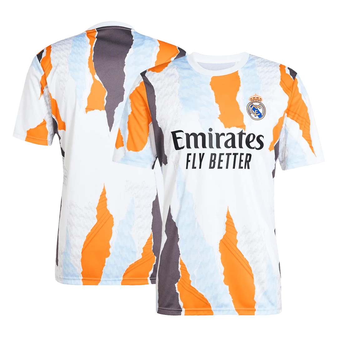 Real Madrid Pre-Match Soccer Jersey White