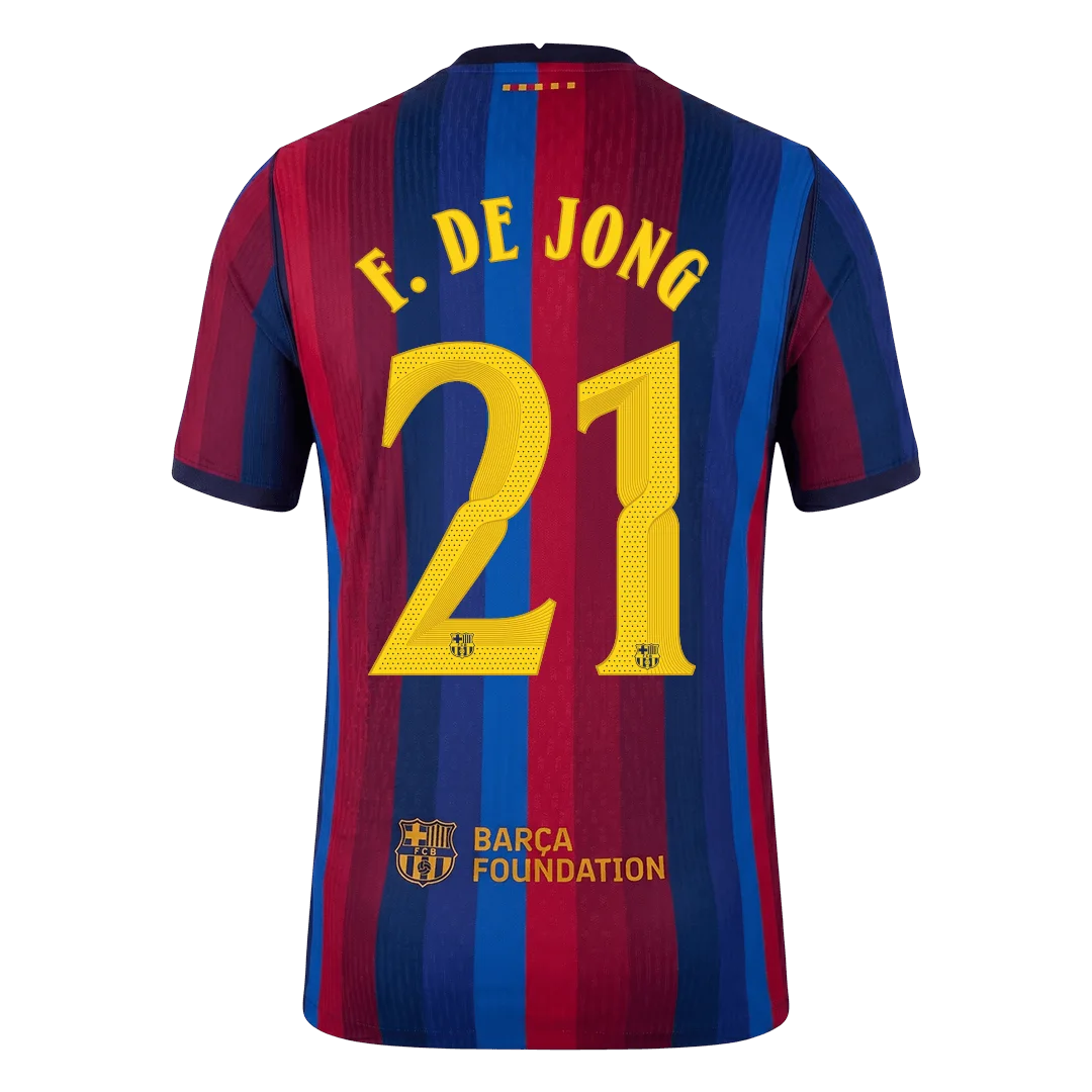 DE JONG #21 Barcelona Home Player Version Jersey 2026/27 – UCL