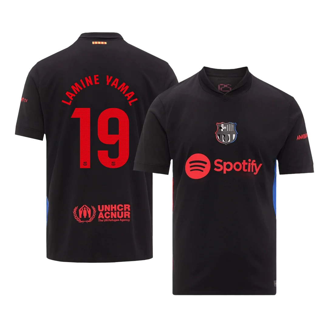 LAMINE YAMAL #19 Barcelona Away Soccer Jersey