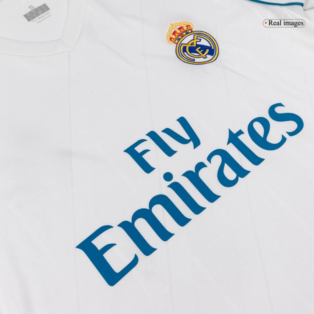 Retro Soccer Jersey BENZEMA #9 Real Madrid Home Long Sleeve 2017/18
