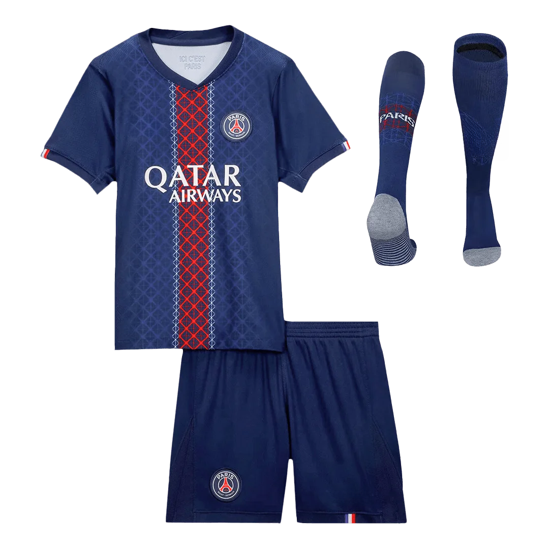 PSG Home Kids Soccer Jerseys Full Kit 2025/26