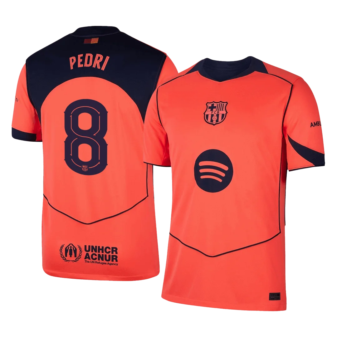 PEDRI #8 Barcelona Third Away Soccer Jersey 2025/26 -UCL