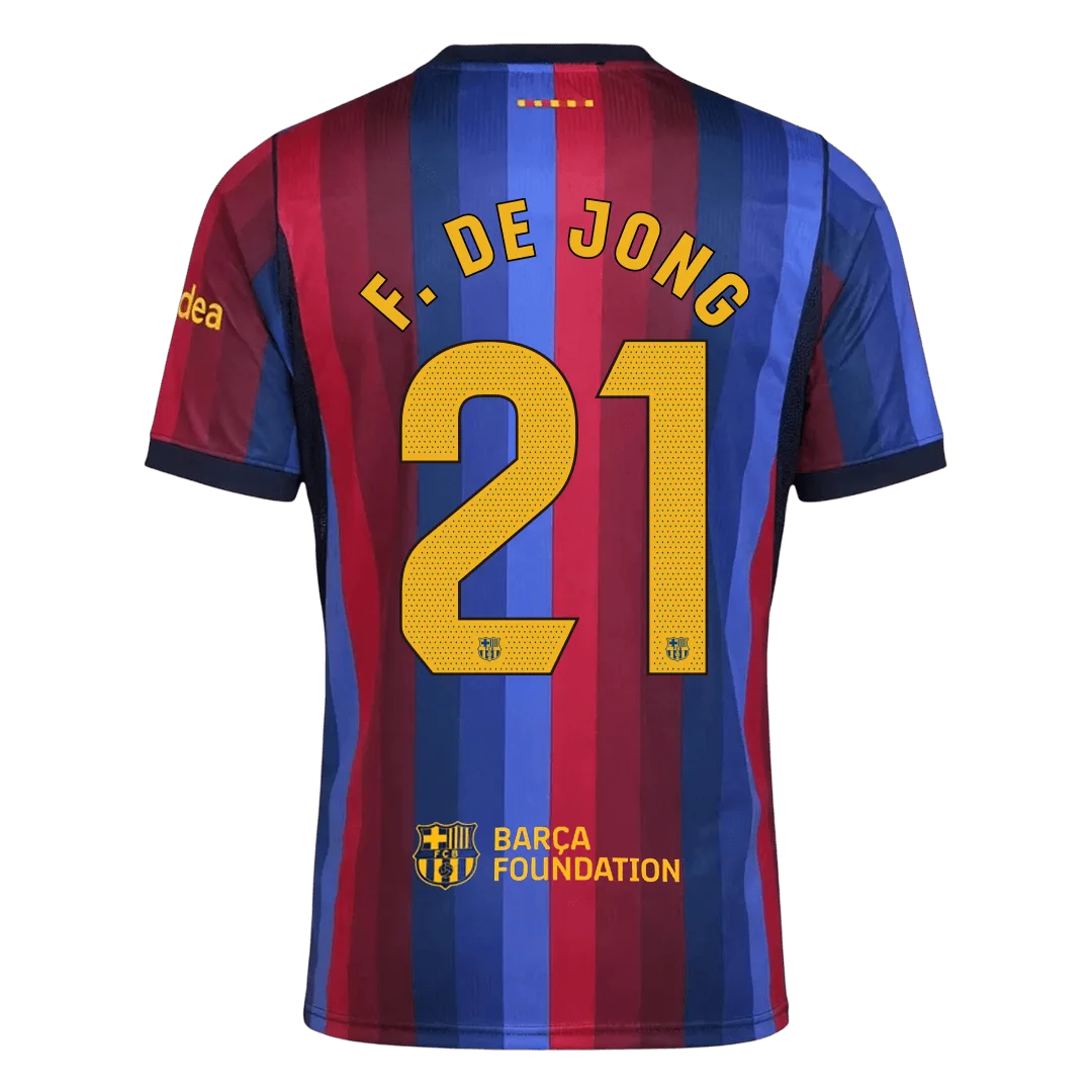 DE JONG #21 Barcelona Home Soccer Jersey 2026/27