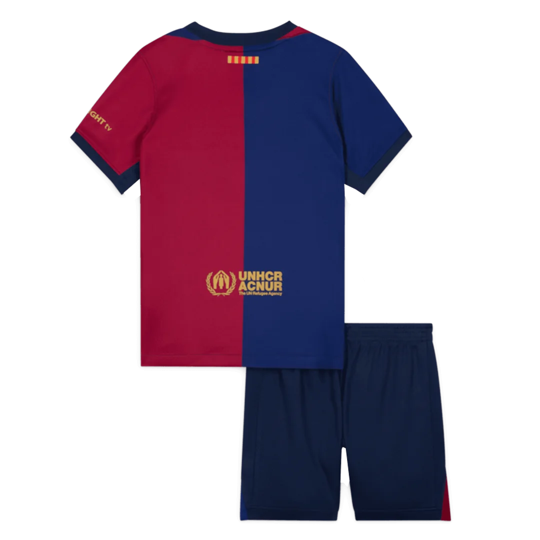 Barcelona X Travis Scott Home Kids Soccer Jerseys Kit