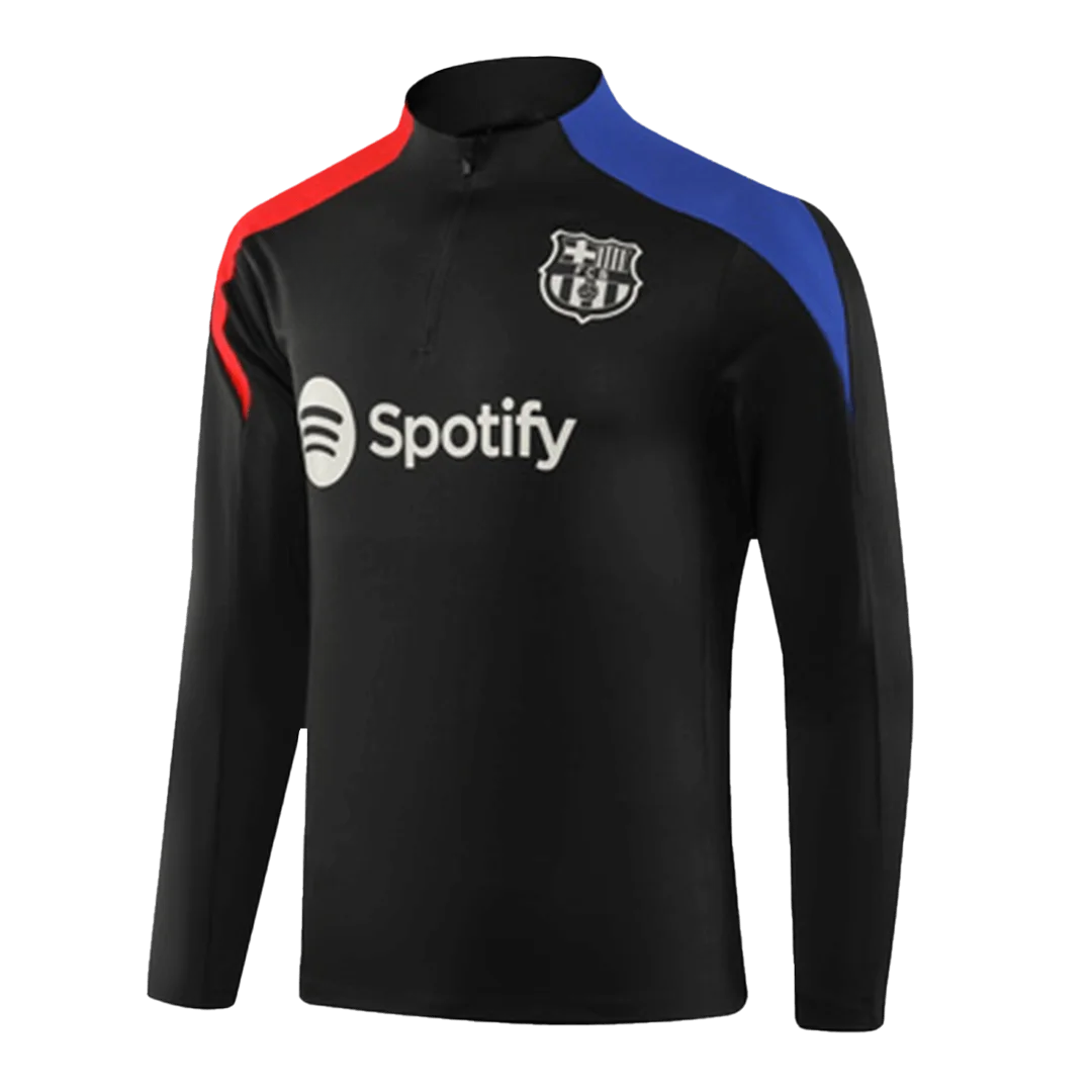 Barcelona 1/4 Zip Tracksuit Kids Black