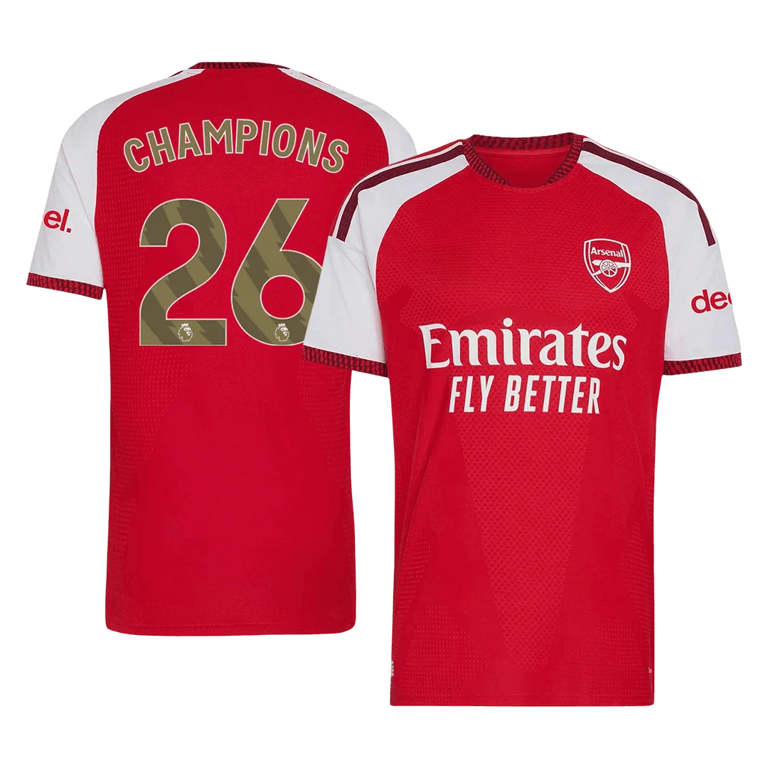 CHAMPIONS #26 Arsenal Home Player Version Jersey 2026/27