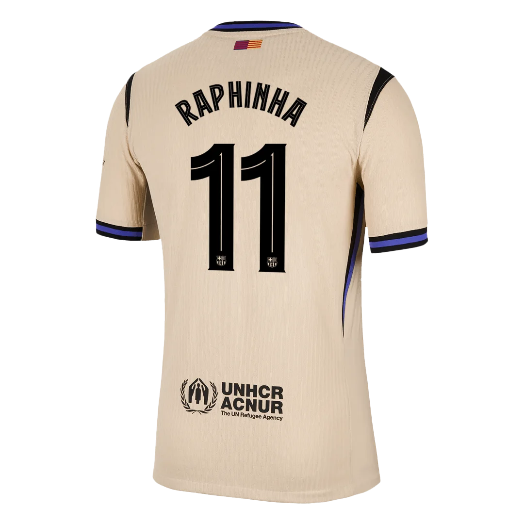 RAPHINHA #11 Barcelona Away Player Version Jersey 2025/26 – UCL