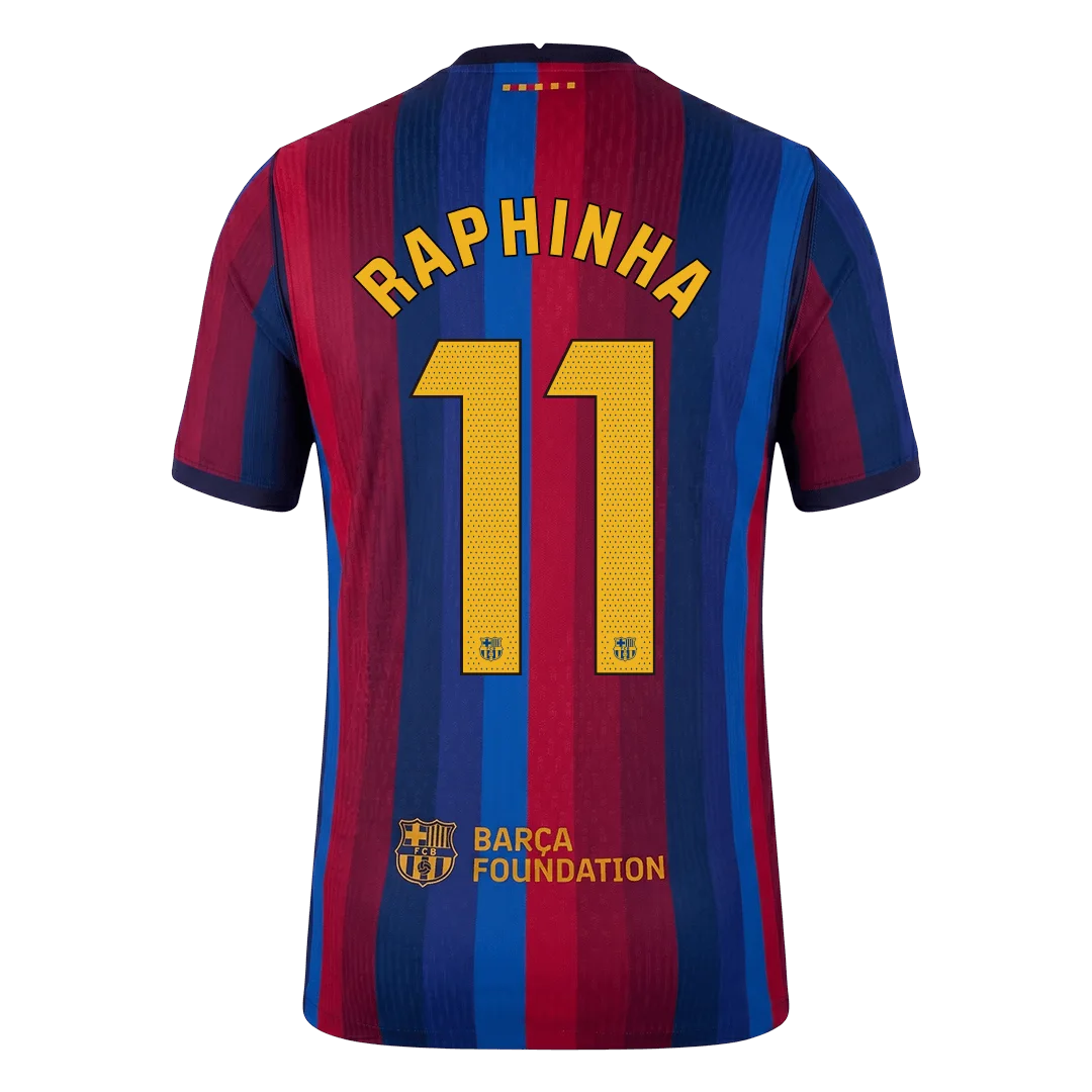 RAPHINHA #11 Barcelona Home Player Version Jersey 2026/27