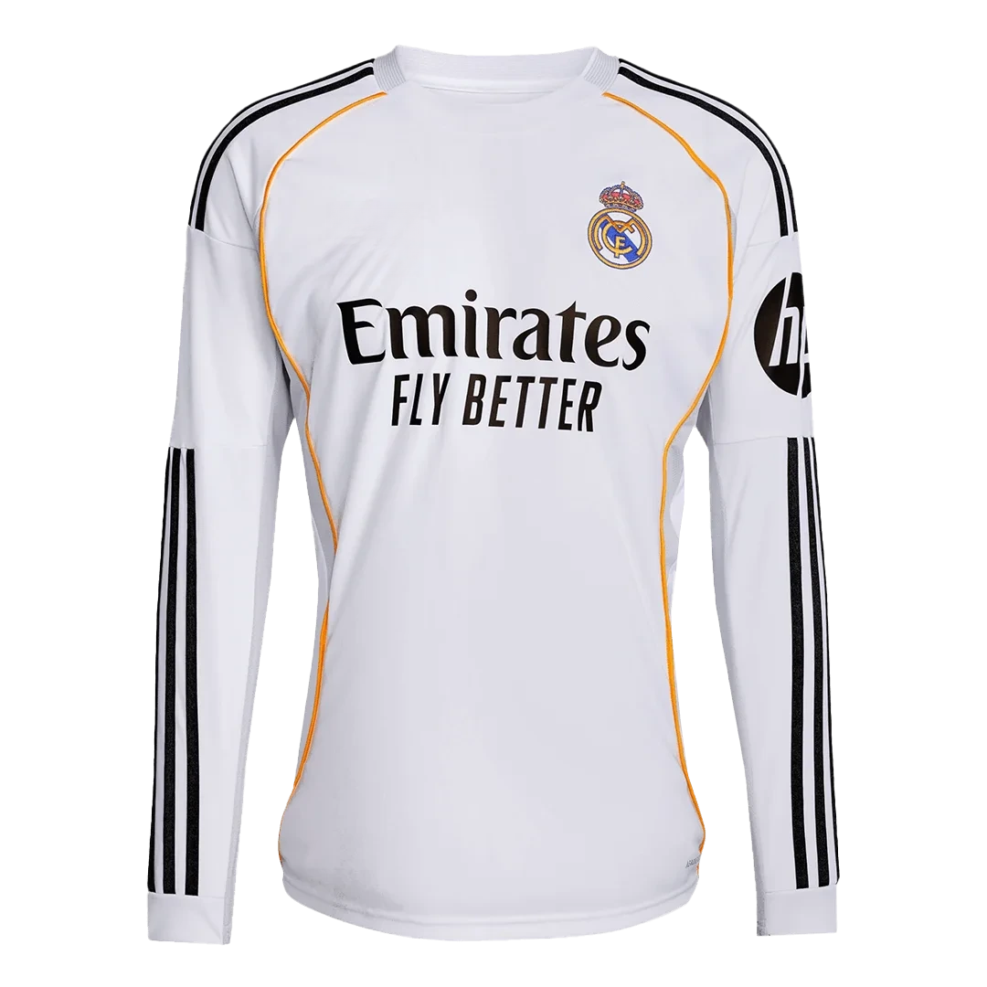Real Madrid Home Long Sleeve Jersey 2025/26